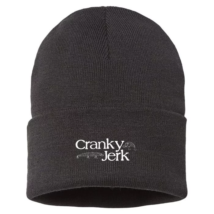 Funny Cranky Vintage Outdoor Fishing Lure Sustainable Knit Beanie