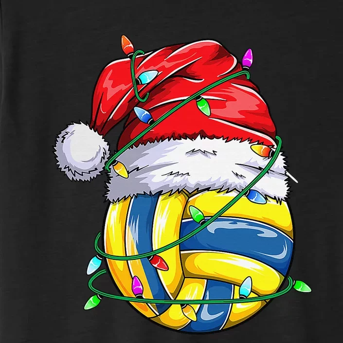 Funny Christmas Volleyball Players Lovers Xmas ChromaSoft Performance T-Shirt