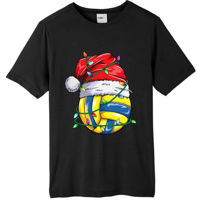 Funny Christmas Volleyball Players Lovers Xmas ChromaSoft Performance T-Shirt