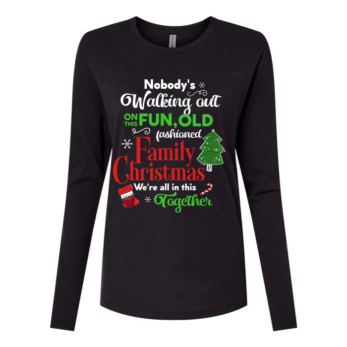 Family Christmas Vacation Pajamas Funny XMAS Ugly Christmas Womens Cotton Relaxed Long Sleeve T-Shirt