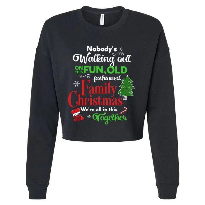 Family Christmas Vacation Pajamas Funny XMAS Ugly Christmas Cropped Pullover Crew