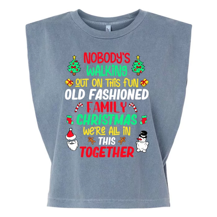 Family Christmas Vacation Pajamas Xmas Ugly Christmas Garment-Dyed Women's Muscle Tee