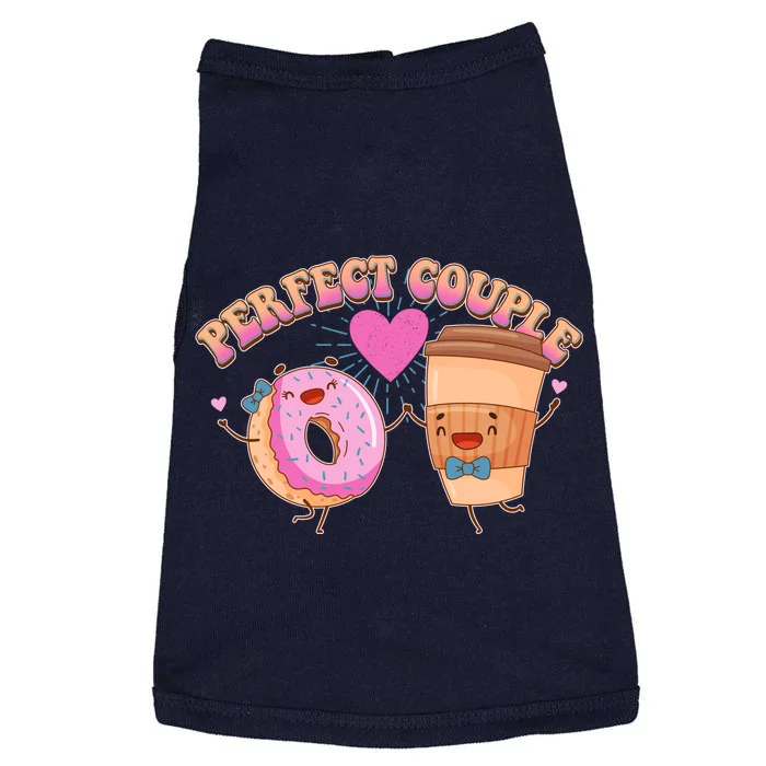 Funny Cute Valentines Day Perfect Couple Donut And Coffee Doggie Tank