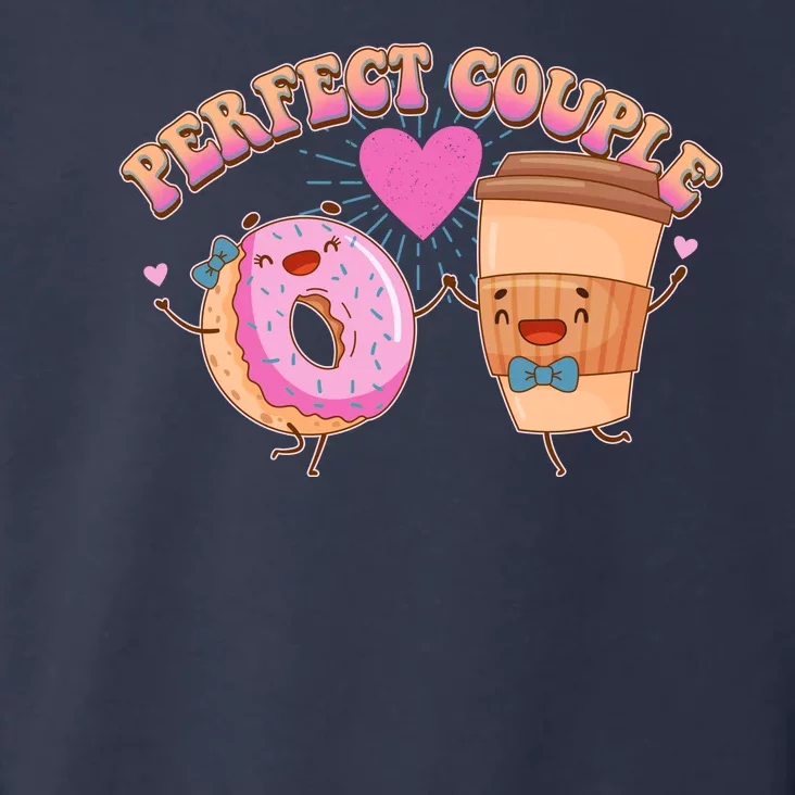 Funny Cute Valentines Day Perfect Couple Donut And Coffee Toddler Hoodie