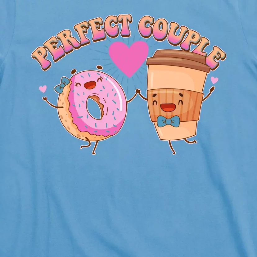 Funny Cute Valentines Day Perfect Couple Donut And Coffee T-Shirt