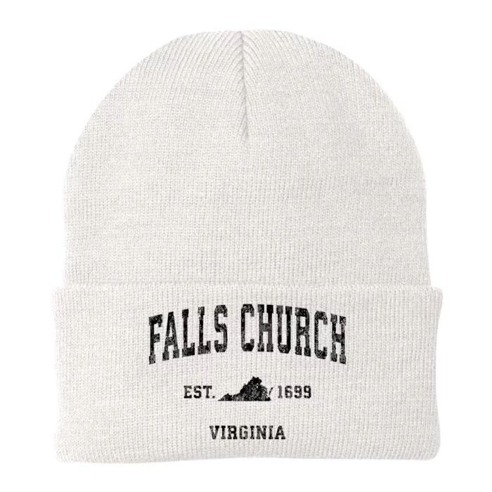 Falls Church Virginia Va Vintage Athletic Sports Knit Cap Winter Beanie