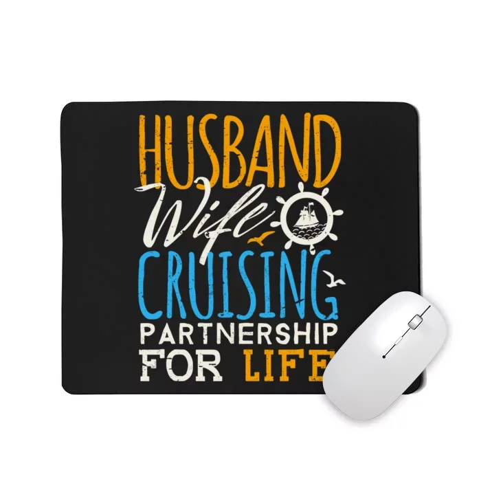 Family Cruise Vacation Husband Wife Cruising Couples Mousepad