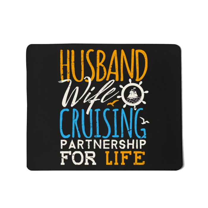 Family Cruise Vacation Husband Wife Cruising Couples Mousepad