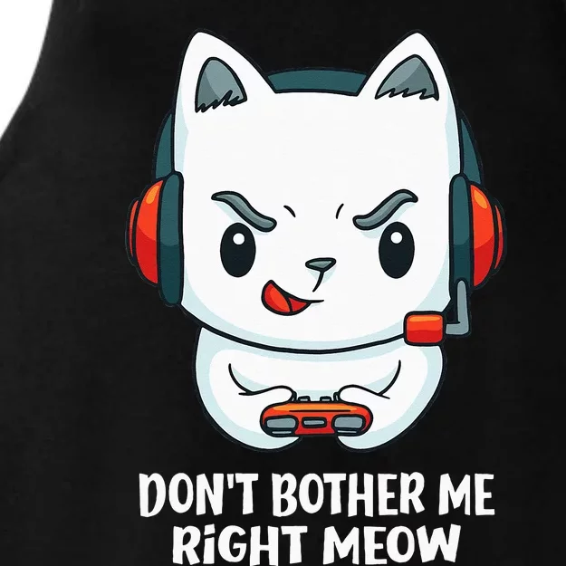 Funny Cat Video Gamer Dont Bother Me Right Meow Gits Ladies Tri-Blend Wicking Tank