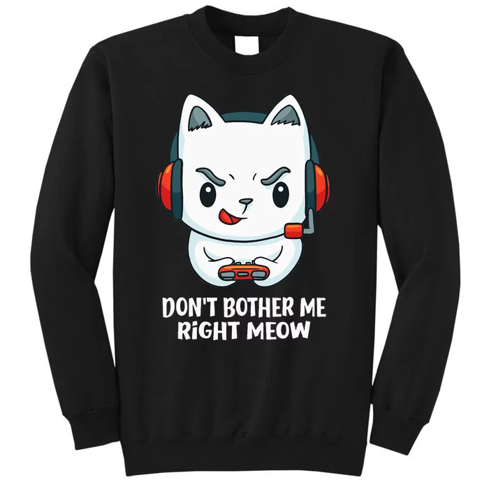 Funny Cat Video Gamer Dont Bother Me Right Meow Gits Sweatshirt