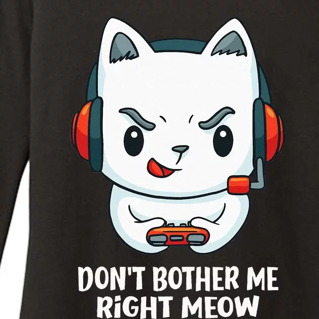 Funny Cat Video Gamer Dont Bother Me Right Meow Gits Womens CVC Long Sleeve Shirt