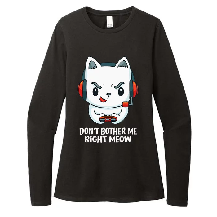 Funny Cat Video Gamer Dont Bother Me Right Meow Gits Womens CVC Long Sleeve Shirt