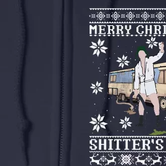 Funny Christmas Vacation Merry Christmas Shitters Full Christmas Ugly Full Zip Hoodie