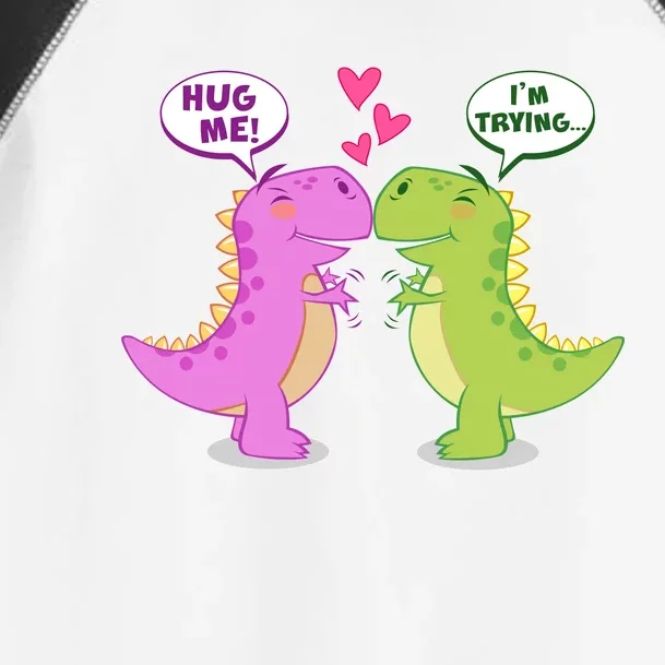 Funny Cute Valentines Day T Rex Dinosaurs Hug Toddler Fine Jersey T-Shirt