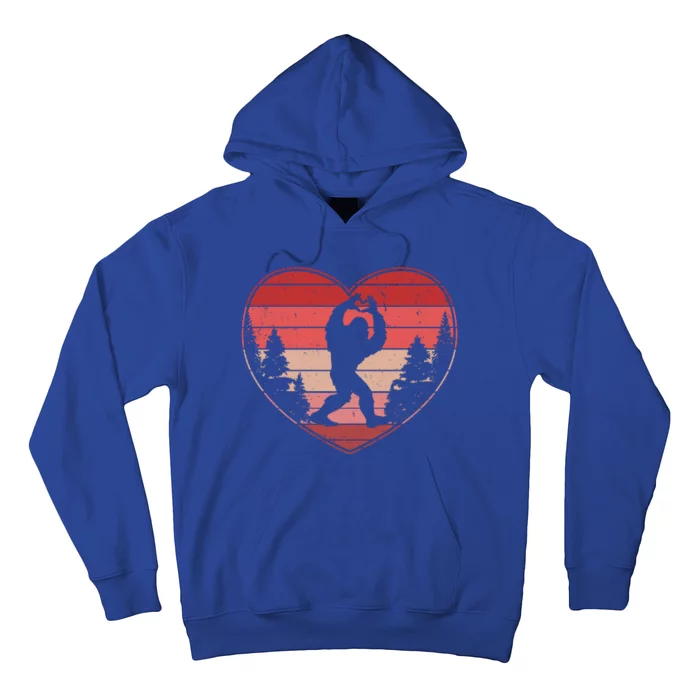 Funny Cute Valentines Day Bigfoot Sasquatch Heart Hoodie