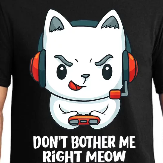 Funny Cat Video Gamer Dont Bother Me Right Meow Pajama Set