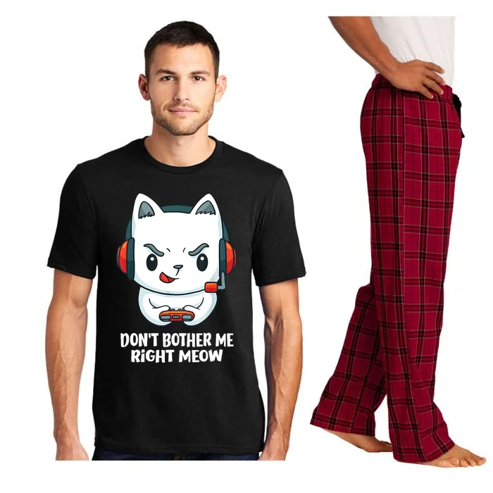 Funny Cat Video Gamer Dont Bother Me Right Meow Pajama Set