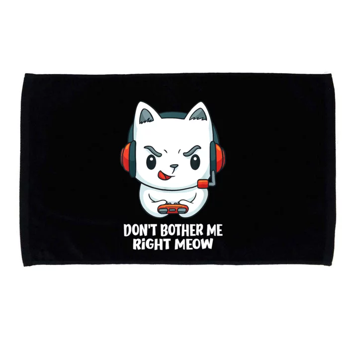 Funny Cat Video Gamer Dont Bother Me Right Meow Microfiber Hand Towel