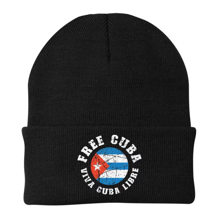 Free Cuba Viva Cuba Libre ProFreedom Movement Gift Knit Cap Winter Beanie