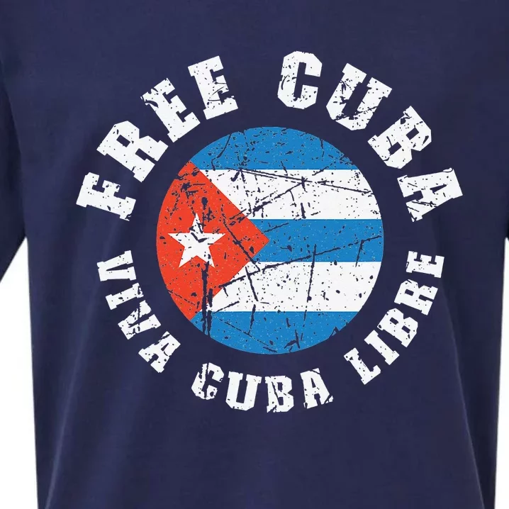 Free Cuba Viva Cuba Libre ProFreedom Movement Gift Sueded Cloud Jersey T-Shirt