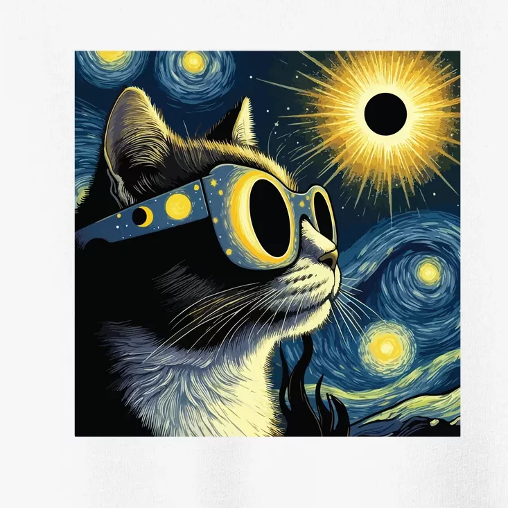 Funny Cat With Solar Eclipse Sunglasses Toddler T-Shirt