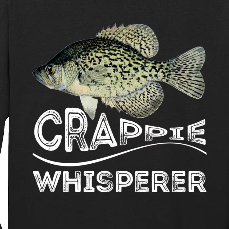 Funny Crappie Whisperer Fishing Black Crappie Lake Fish Gift Tall Long Sleeve T-Shirt