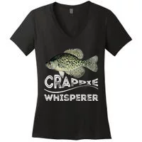 Funny Crappie Whisperer Fishing Black Crappie Lake Fish Gift Women's T-Shirt
