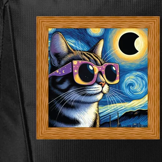 Funny Cat Wearing Solar Eclipse Glasses City Backpack