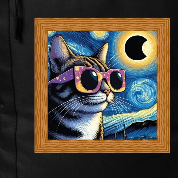 Funny Cat Wearing Solar Eclipse Glasses Daily Commute Backpack