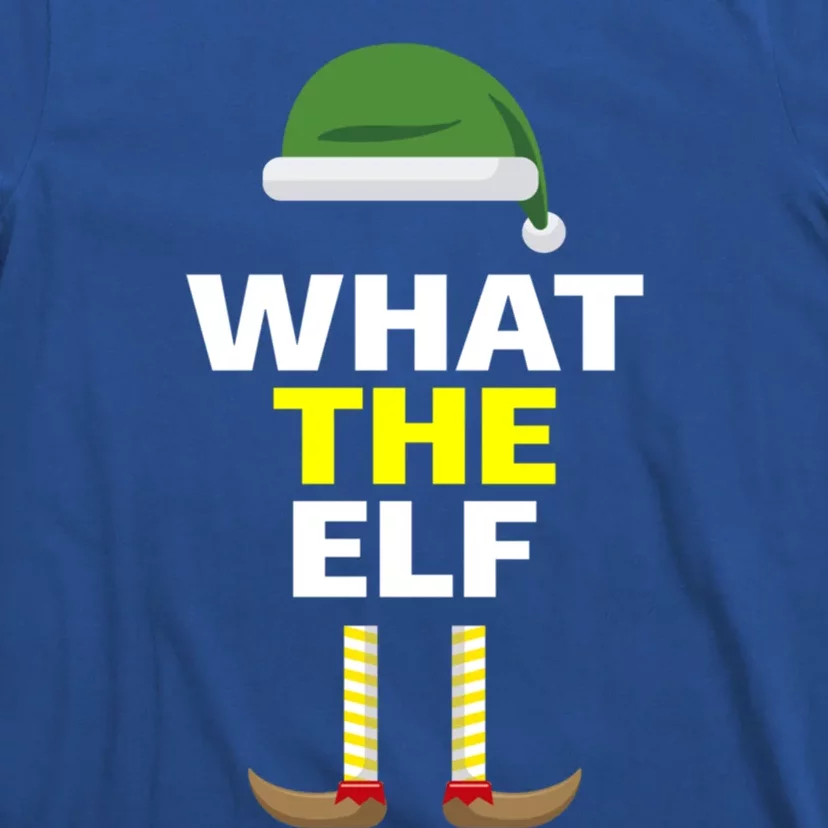 Funny Christmas What The Elf Distressed Gift T-Shirt