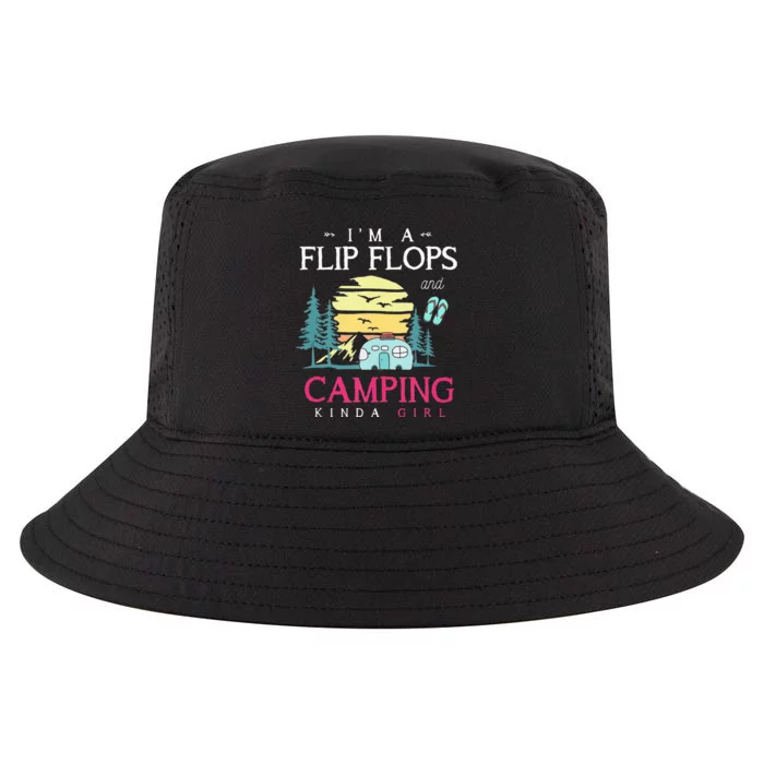 Funny Camper Women Camp Flip Flops Retro Camping Cool Comfort Performance Bucket Hat