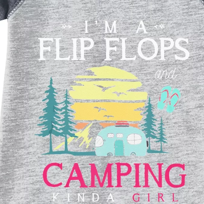 Funny Camper Women Camp Flip Flops Retro Camping Infant Baby Jersey Bodysuit