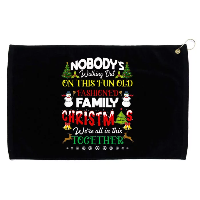 Family Christmas we are all in this together Merry Xmas Grommeted Golf Towel