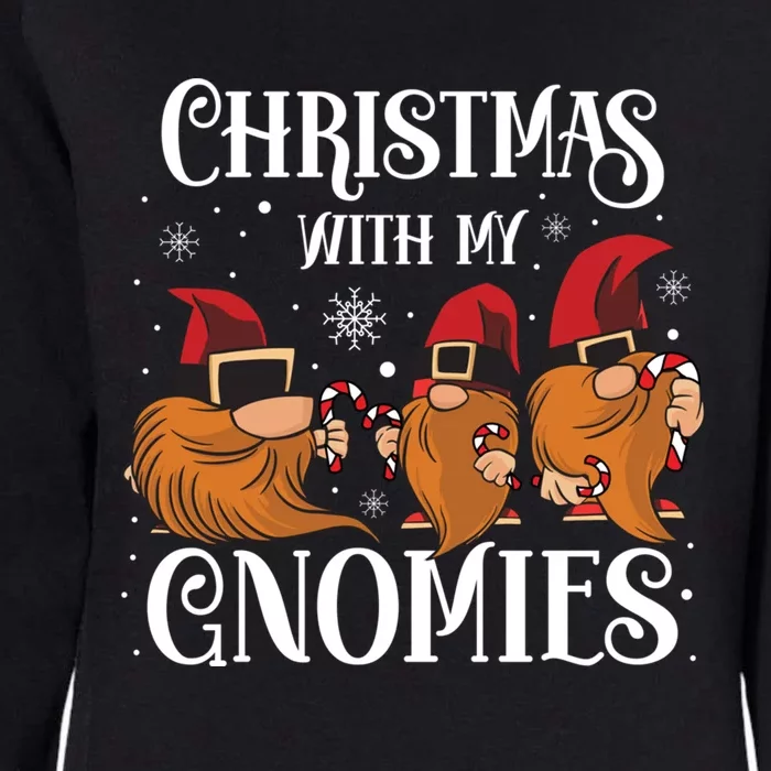 Funny Christmas With My Gnomies Gift Womens California Wash Sweatshirt