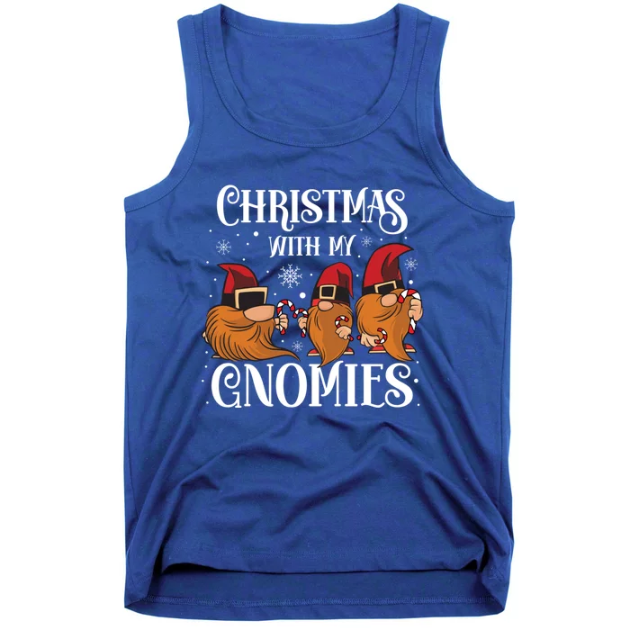 Funny Christmas With My Gnomies Gift Tank Top