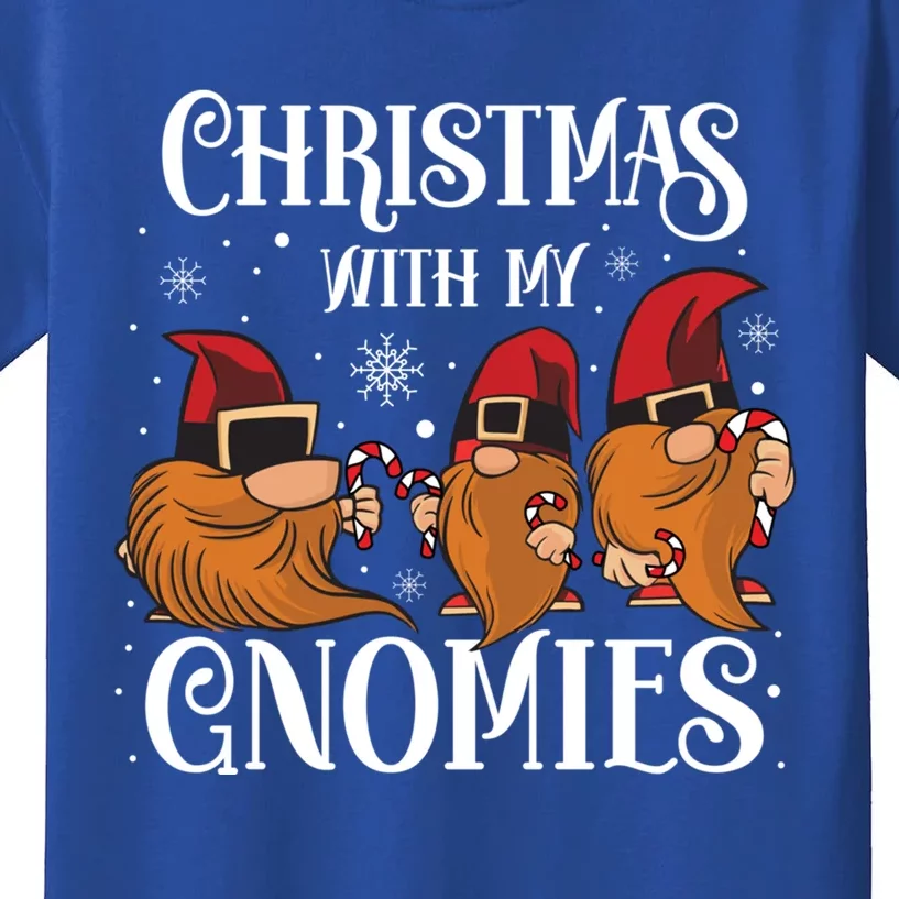 Funny Christmas With My Gnomies Gift Kids T-Shirt