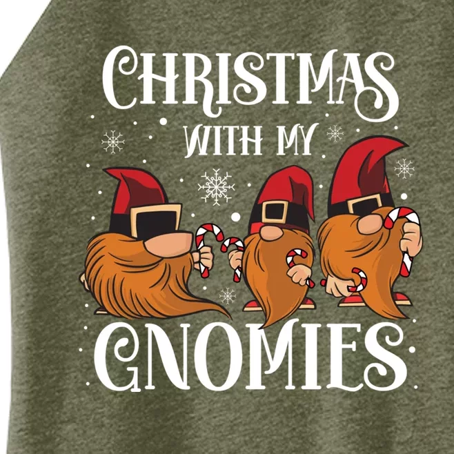 Funny Christmas With My Gnomies Gift Women’s Perfect Tri Rocker Tank