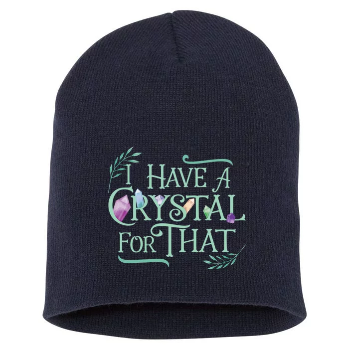 Funny Crystals Witchy Quote Chakras Energy Healing Short Acrylic Beanie