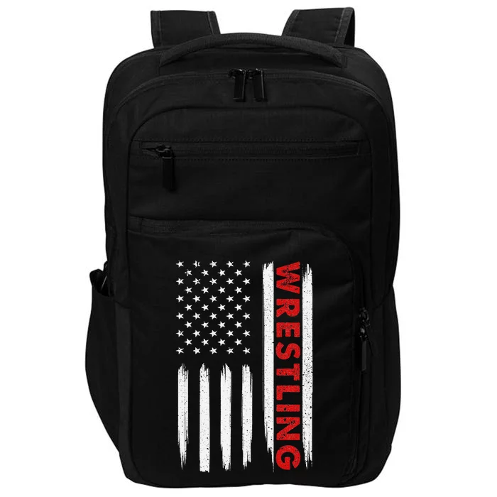 Funny Cool Wrestling USA Design  Wrestling Coach Impact Tech Backpack