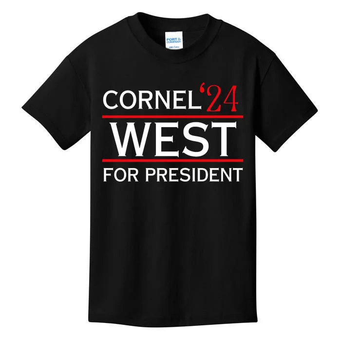 Funny Cornel West For President 2024 Kids T-Shirt