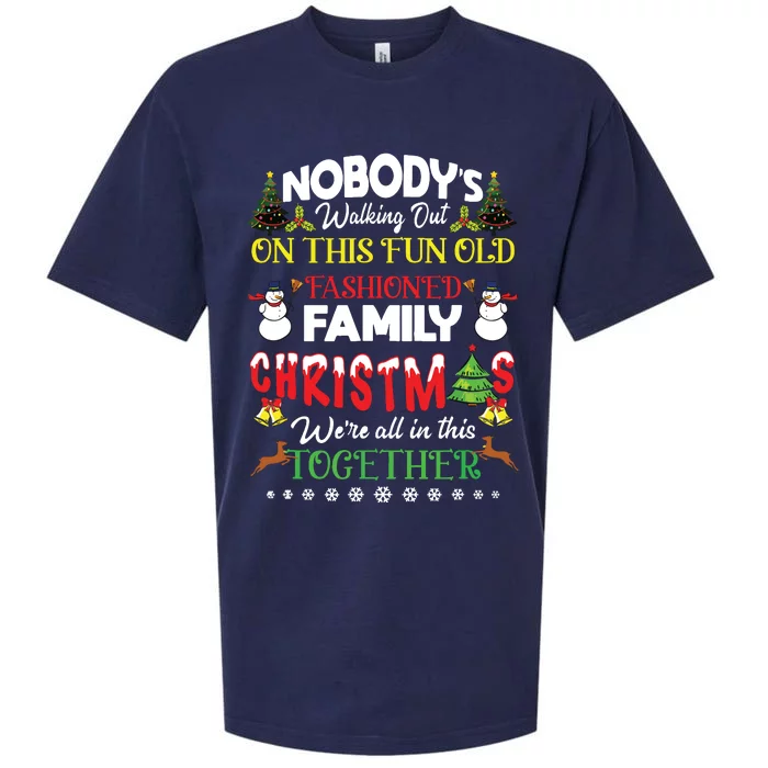 Family Christmas We Are All In This Together Merry Xmas Sueded Cloud Jersey T-Shirt