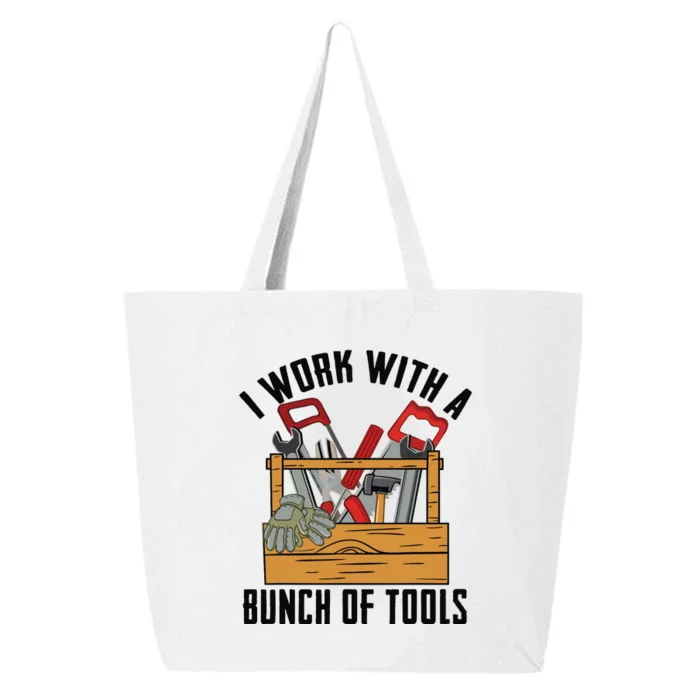 Funny Construction Worker Gift Carpenter Woodworker Handyman 25L Jumbo Tote