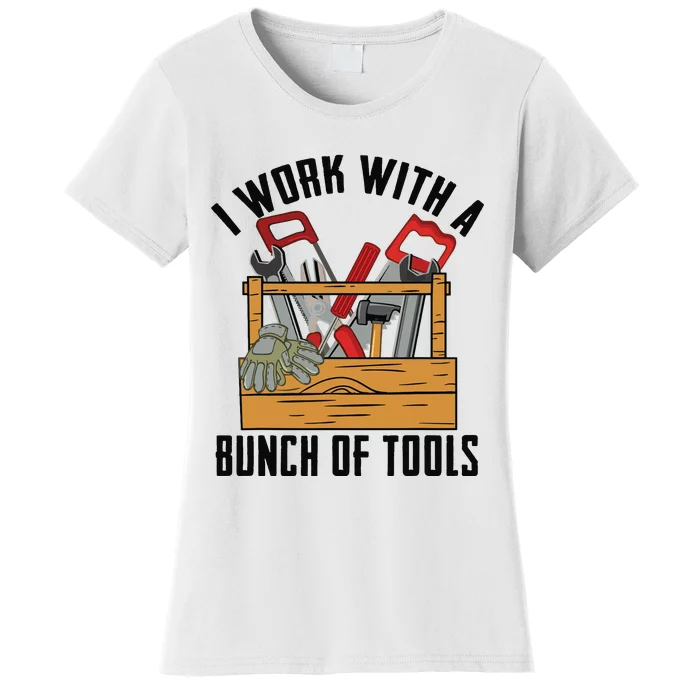 Funny Construction Worker Gift Carpenter Woodworker Handyman Women's T-Shirt