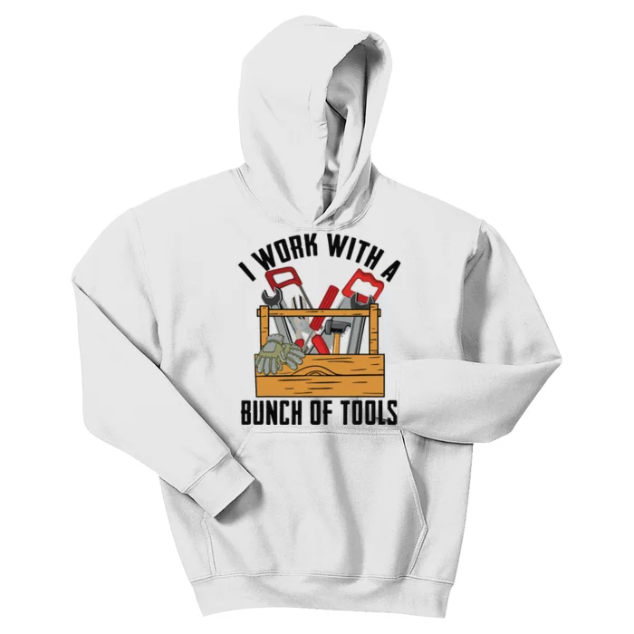 Funny Construction Worker Gift Carpenter Woodworker Handyman Kids Hoodie