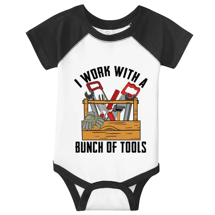 Funny Construction Worker Gift Carpenter Woodworker Handyman Infant Baby Jersey Bodysuit