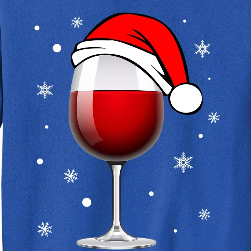 Funny Christmas Wine Glass Santa Hat Holiday For Wine Lovers Cute Gift Sweatshirt