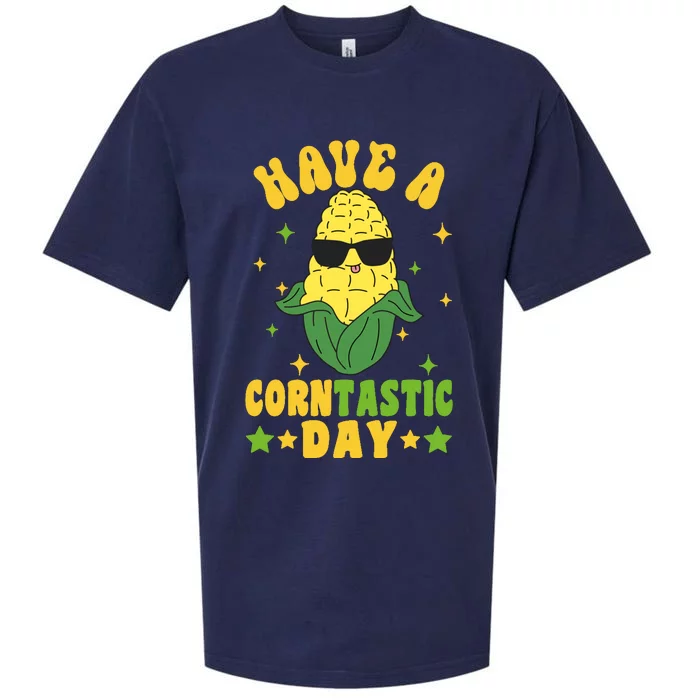 Funny Corn Wo It's Corn Have A Corntastic Day Hoodie Sueded Cloud Jersey T-Shirt