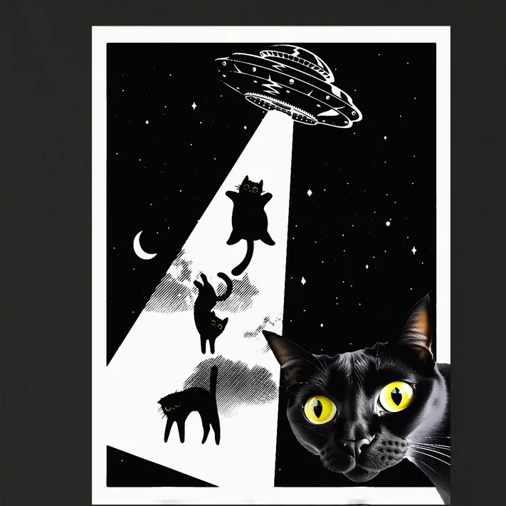 Funny Cats With Alien UFO Spaceship. Funny Cat Lovers Toddler Long Sleeve Shirt