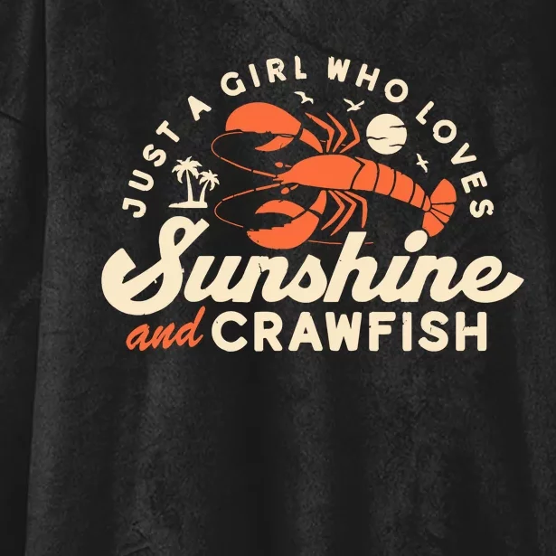 Funny Crawfish Wo Cajun Boil Girl Party Festival Hooded Wearable Blanket