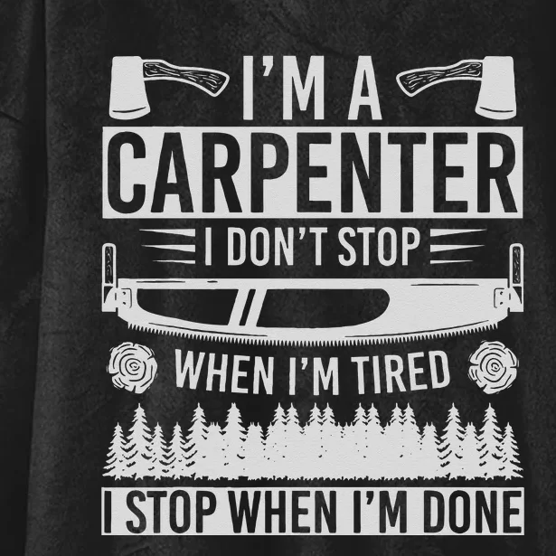 Funny Craftsman Woodworker Carpentry Im A Carpenter Hooded Wearable Blanket